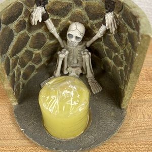 Skeleton with candle art